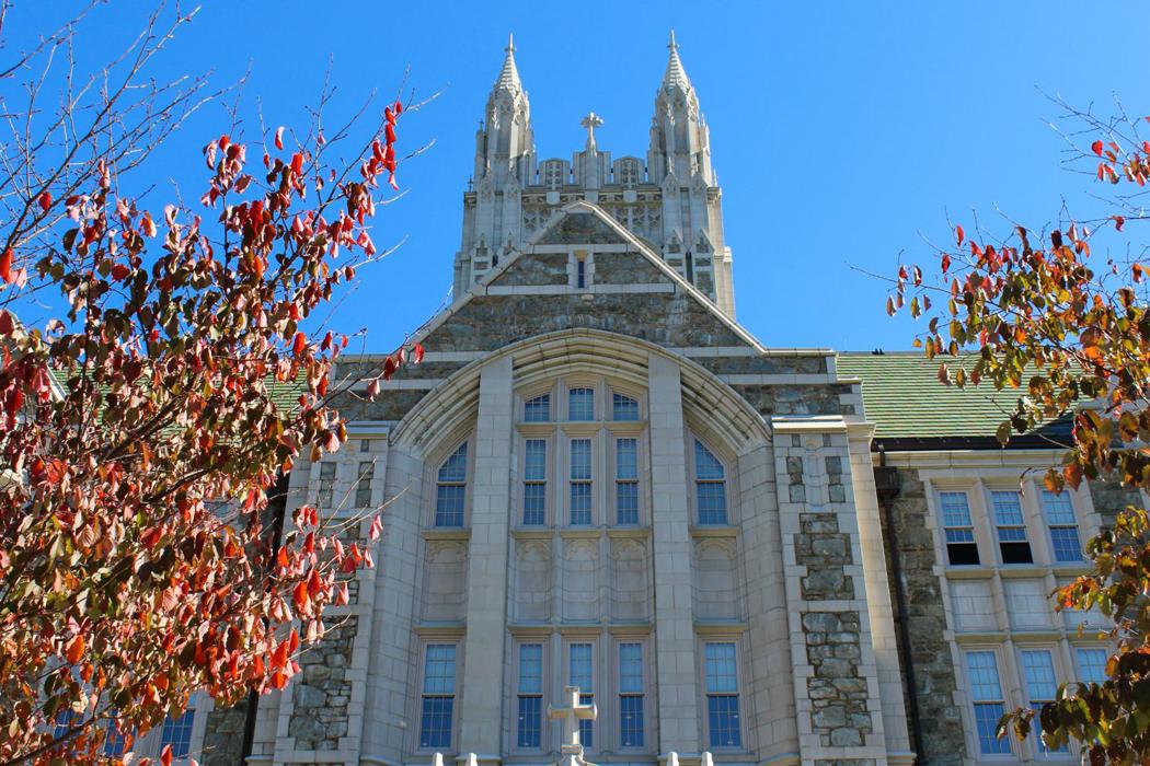 Gasson Hall in autumn